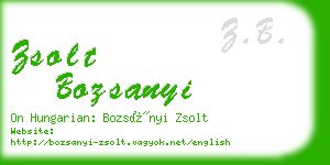 zsolt bozsanyi business card